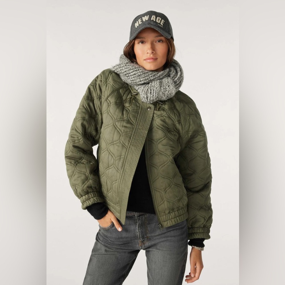 BA&SH kaki soho jacket in green
